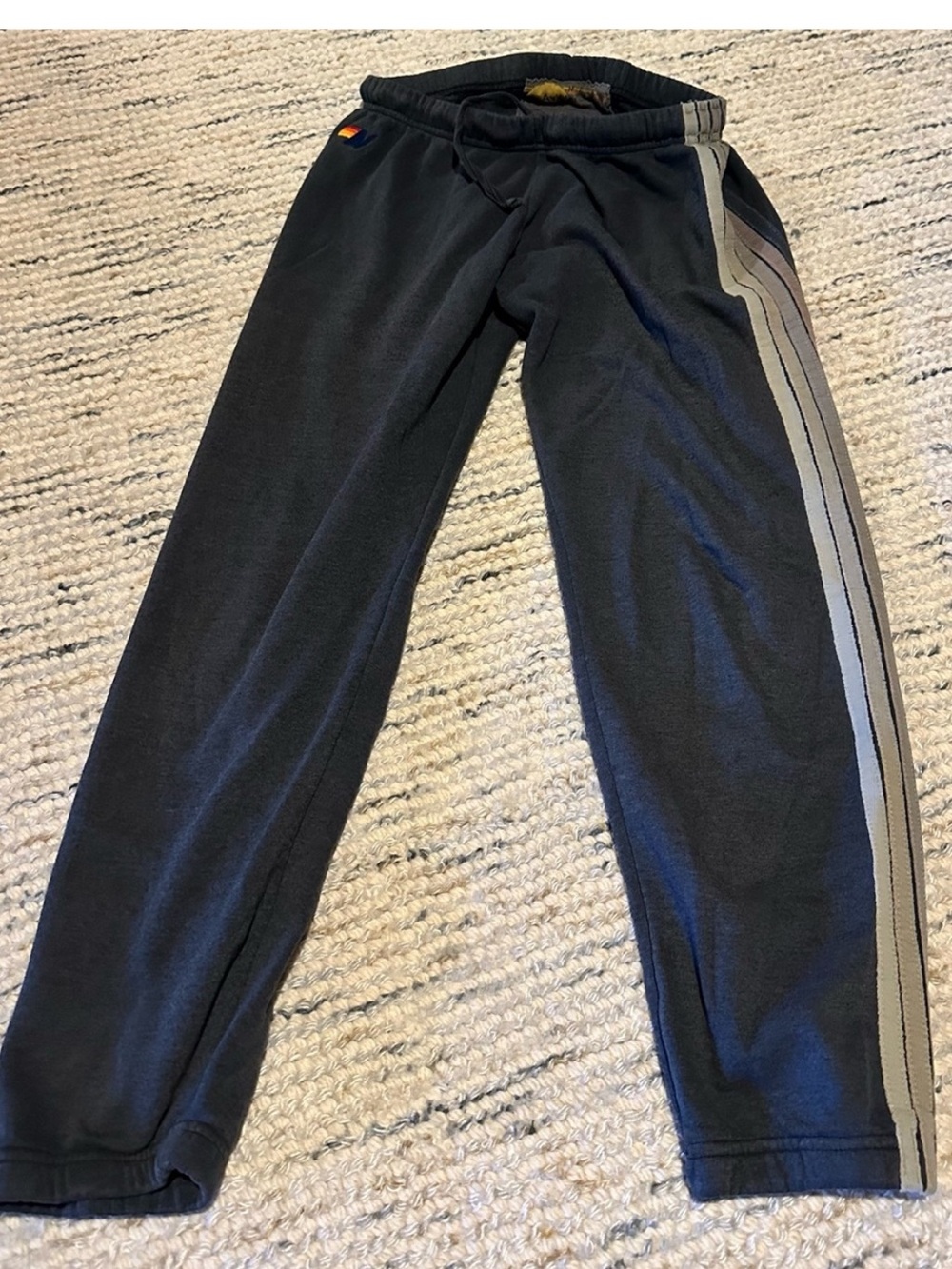 Aviator Nation Grey Stripe Sweatpants Medium